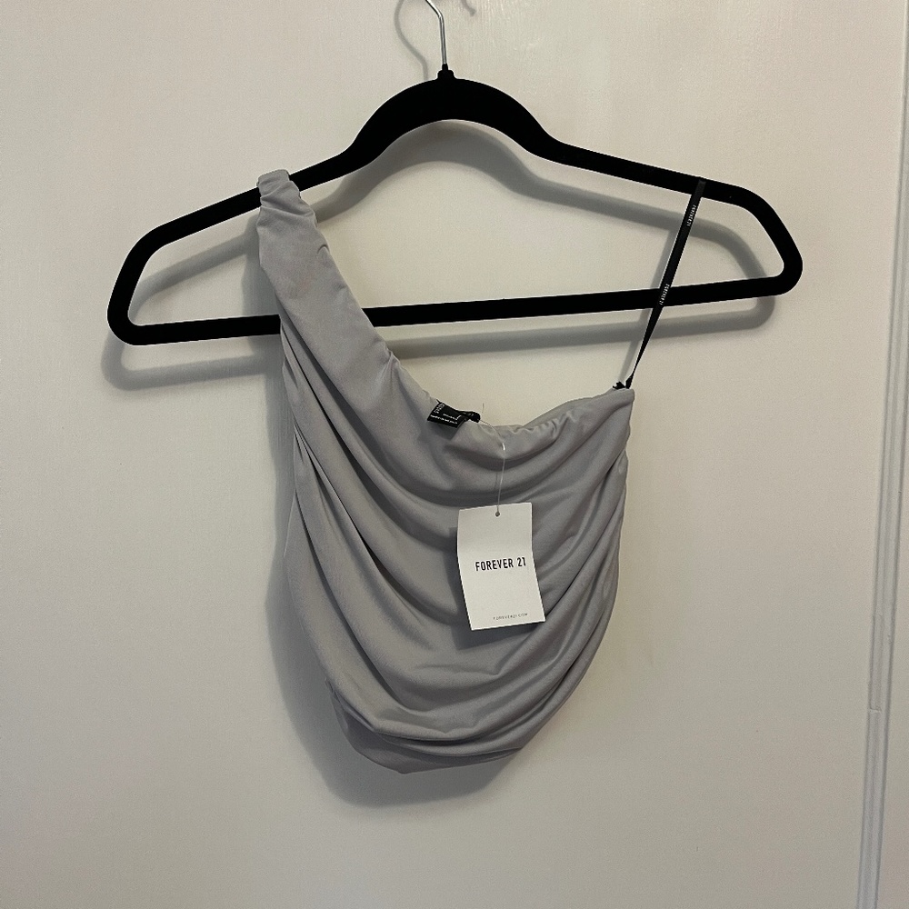 NWT F21 One Shoulder Crop Top